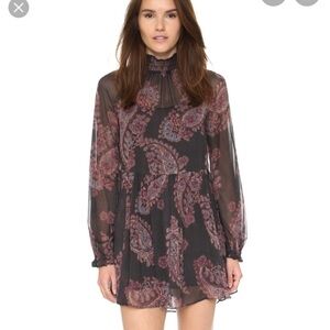 Free People Paisley Sheer Dress Size Small